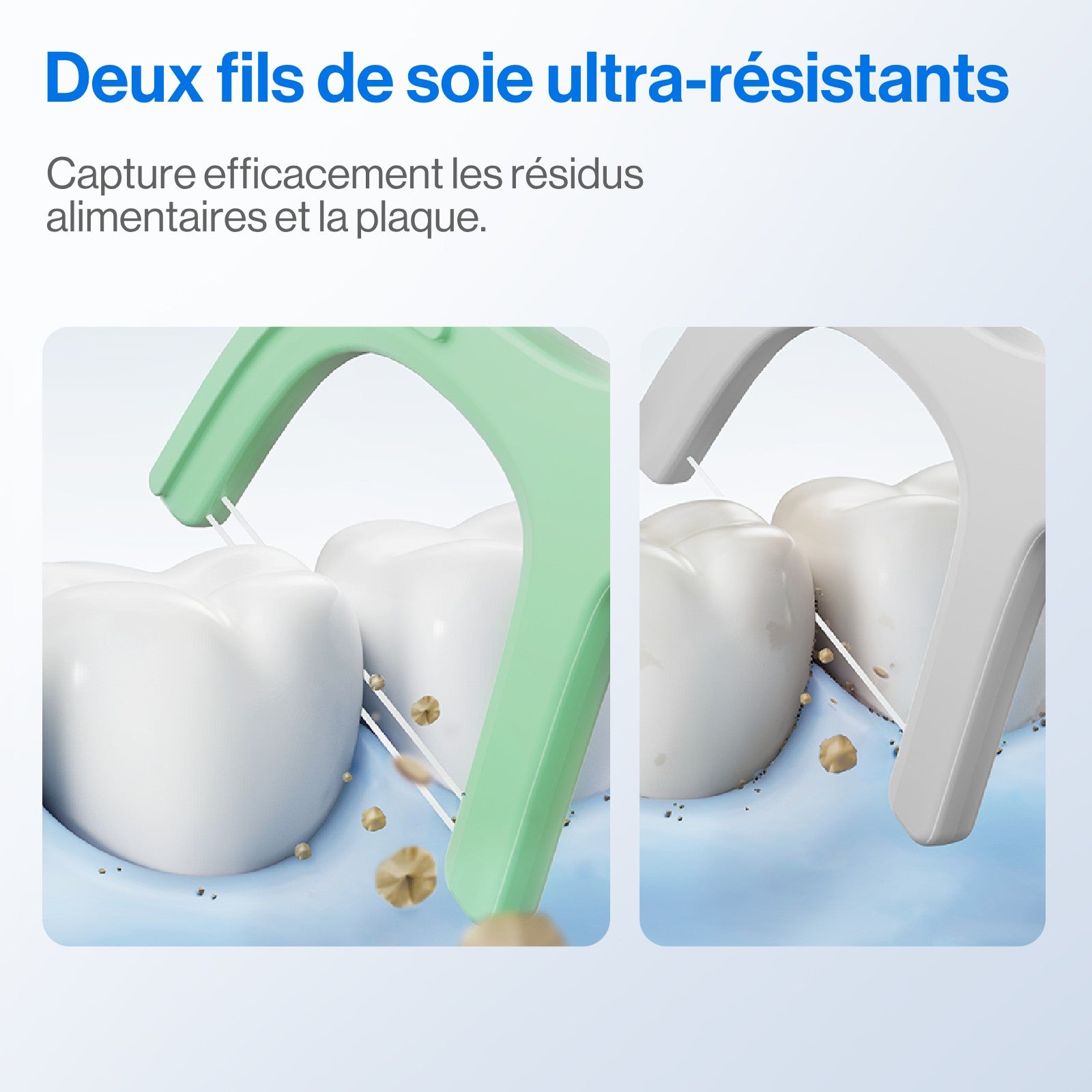 usmile Fil dentaire Twin-Line pour un nettoyage en profondeur