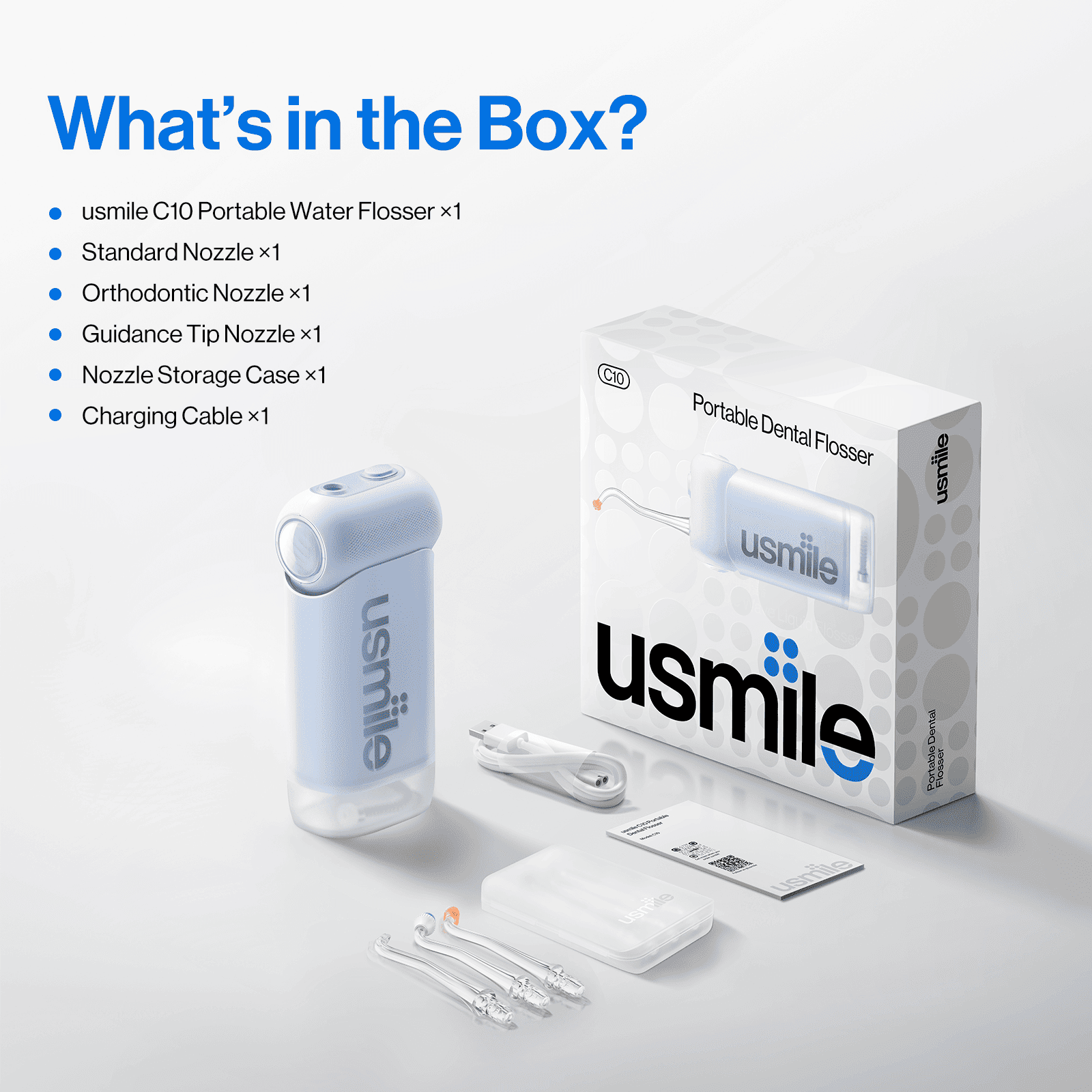 usmile C10 hydropulseur dentaire portable