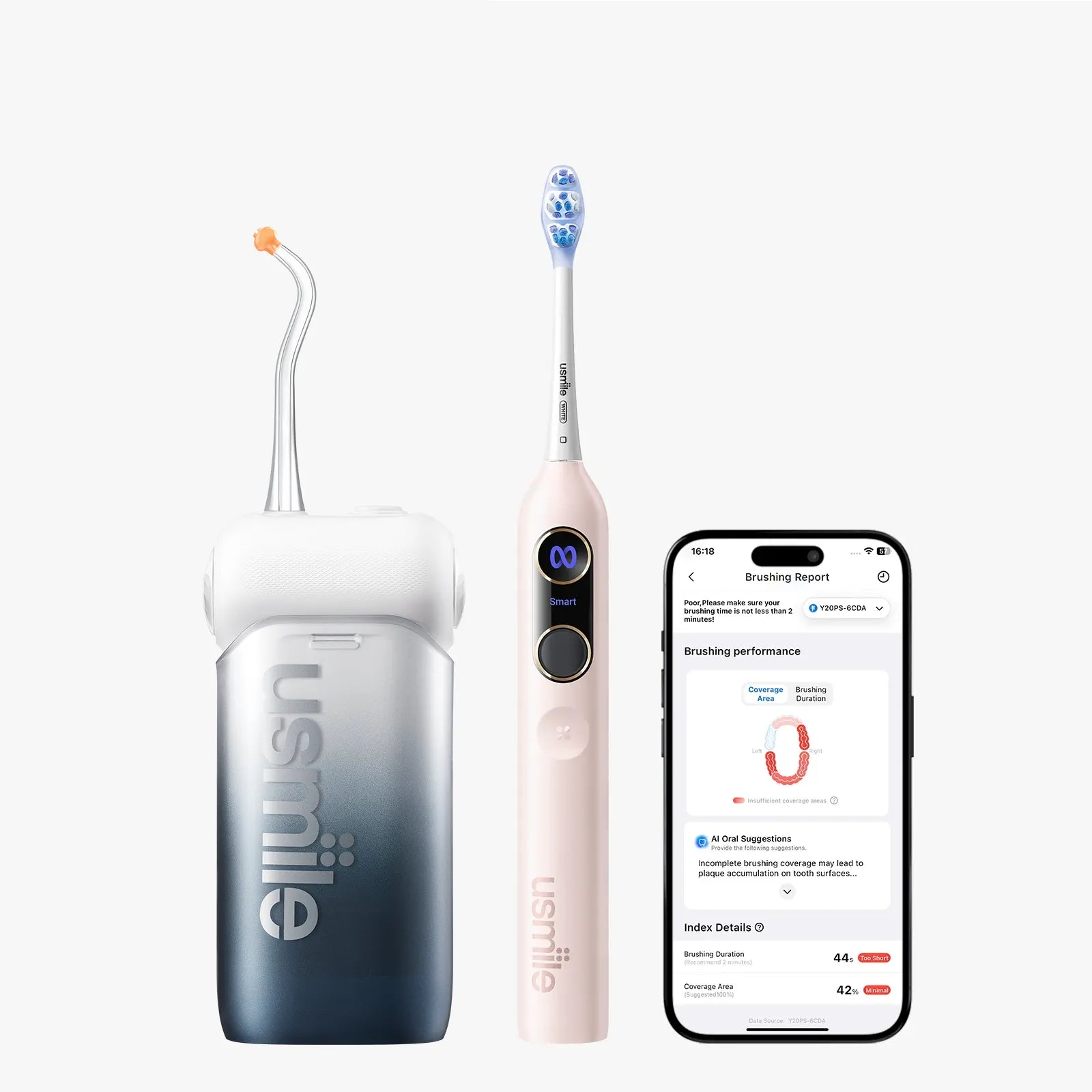 usmile Y20 PRO Brosse à dents électrique x C10 hydropulseur dentaire