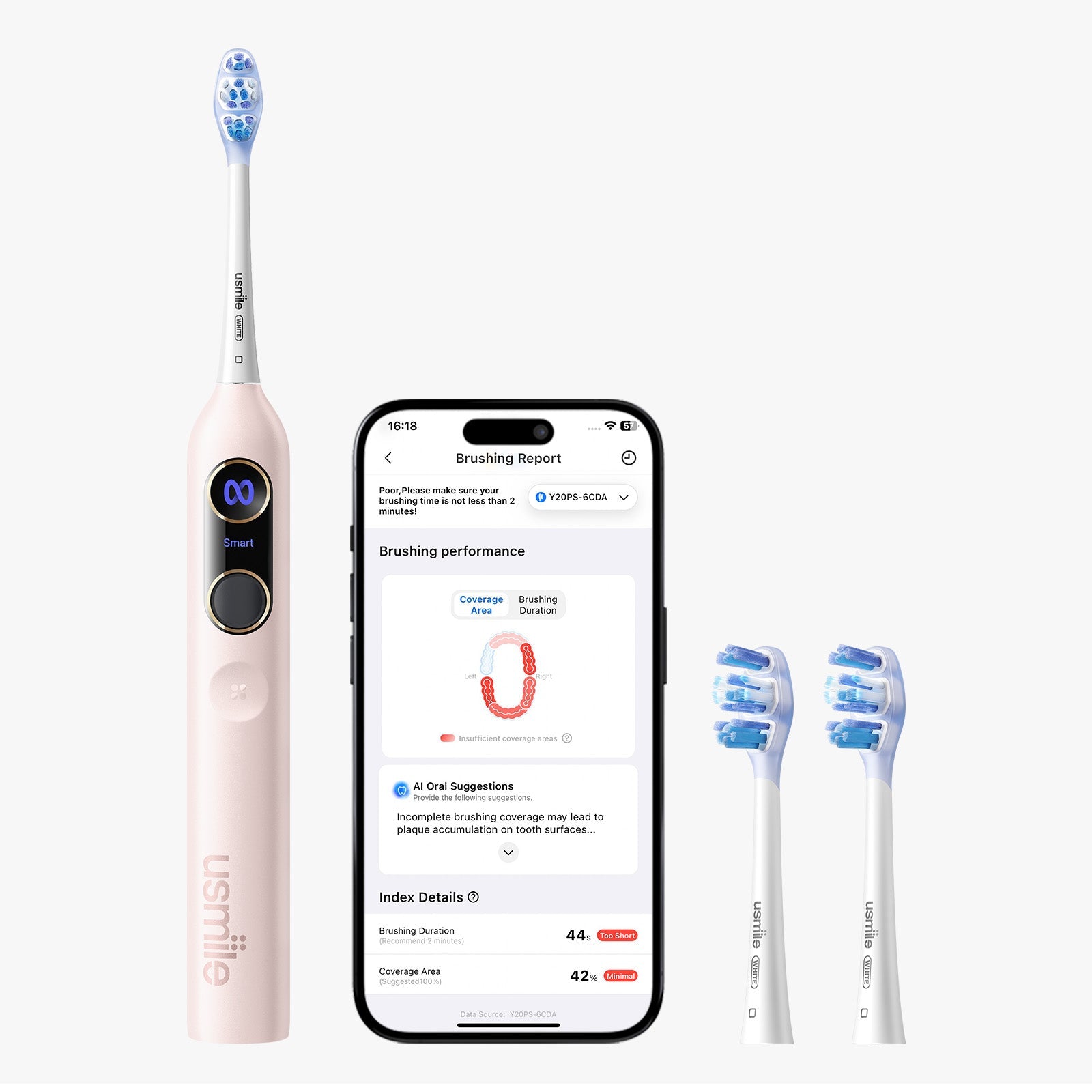 usmile Y20 PRO Brosse à dents électrique IA améliorée
