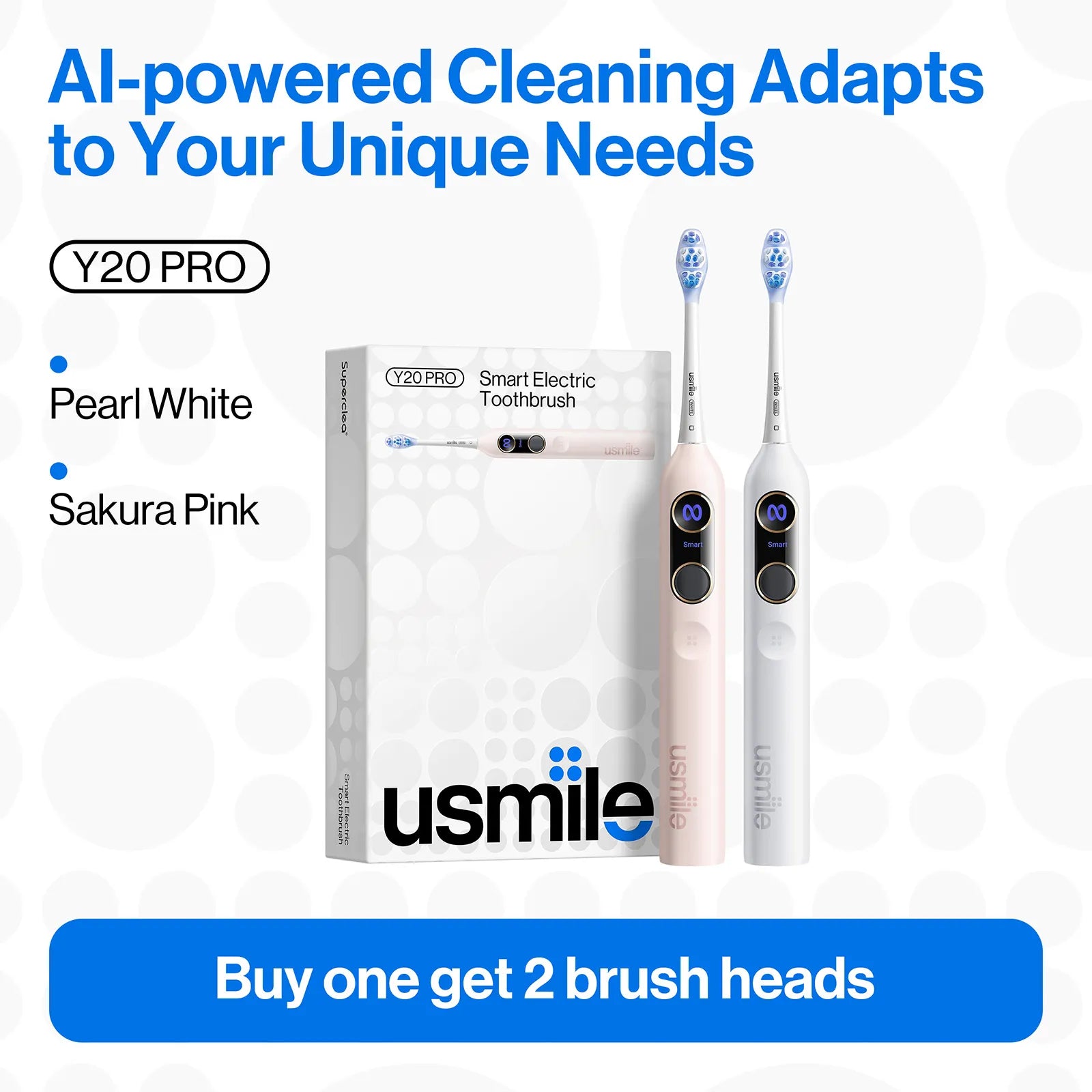 usmile Y20 PRO Brosse à dents électrique IA améliorée