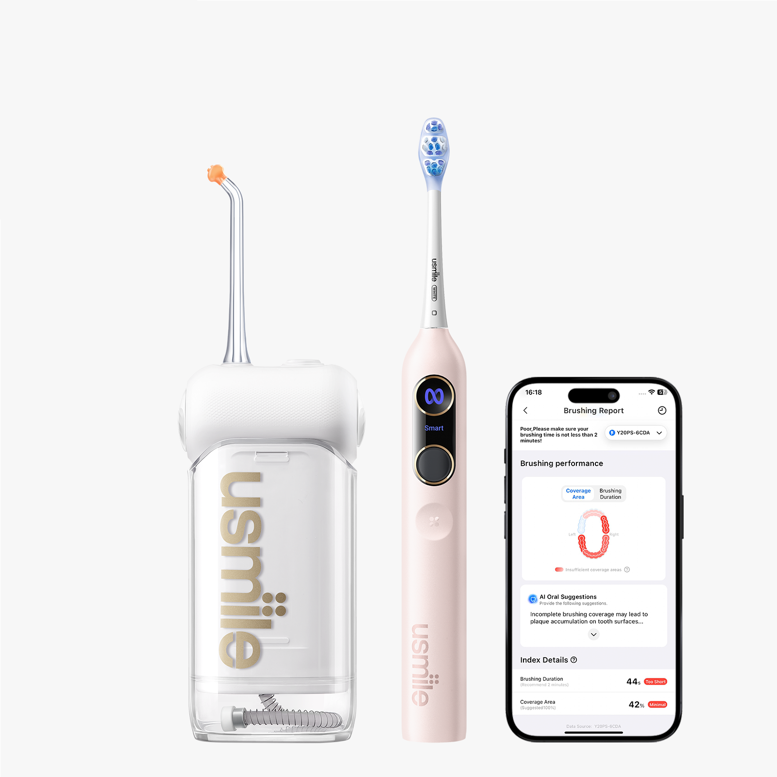 usmile Y20 PRO Brosse à dents électrique x C10 hydropulseur dentaire
