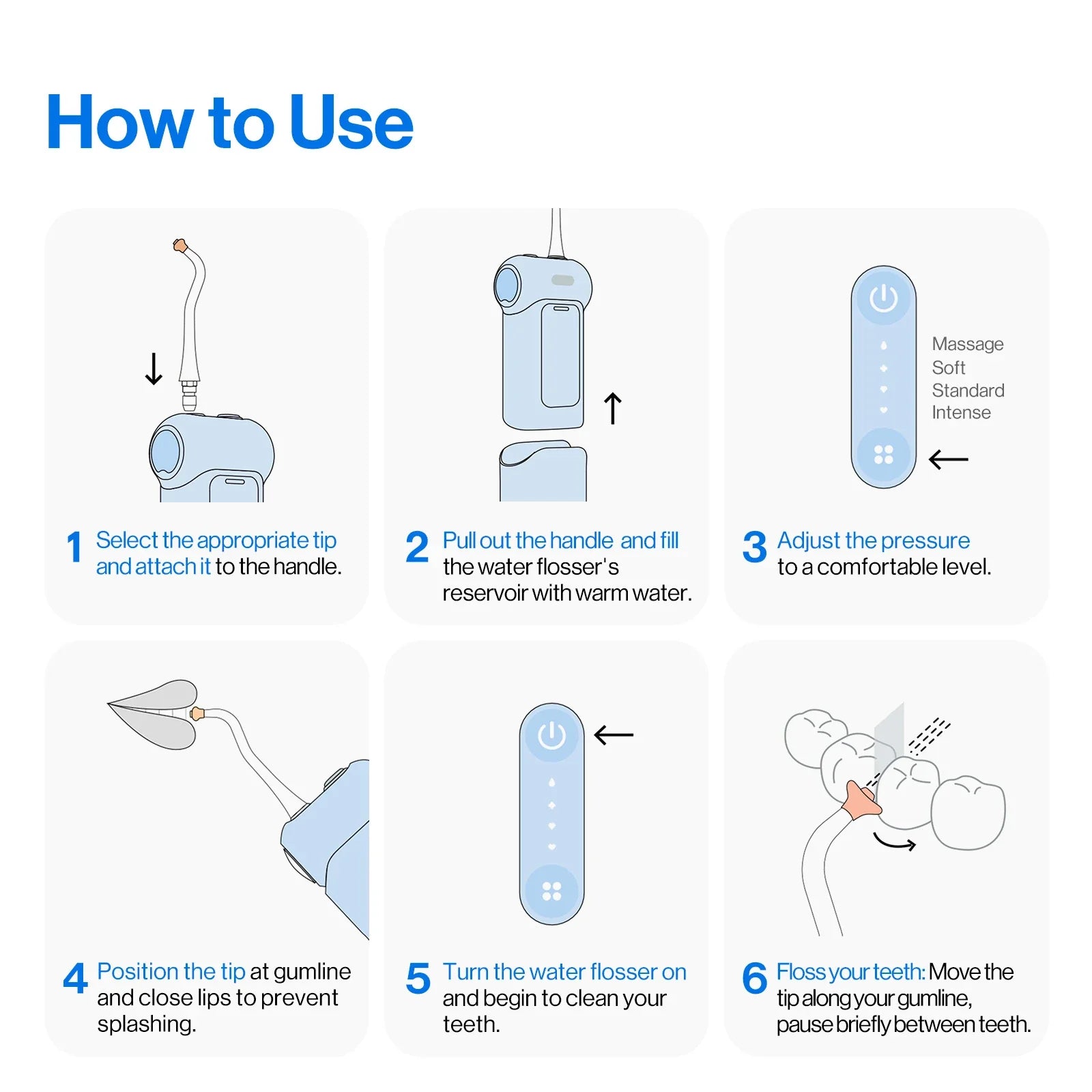 usmile C10 hydropulseur dentaire portable